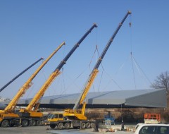 천막 이동 작업